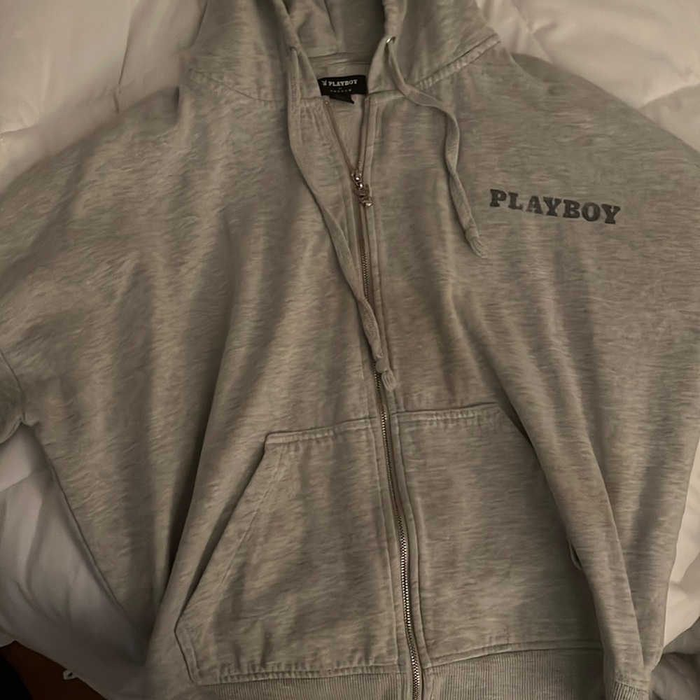 Grey playboy hoodie